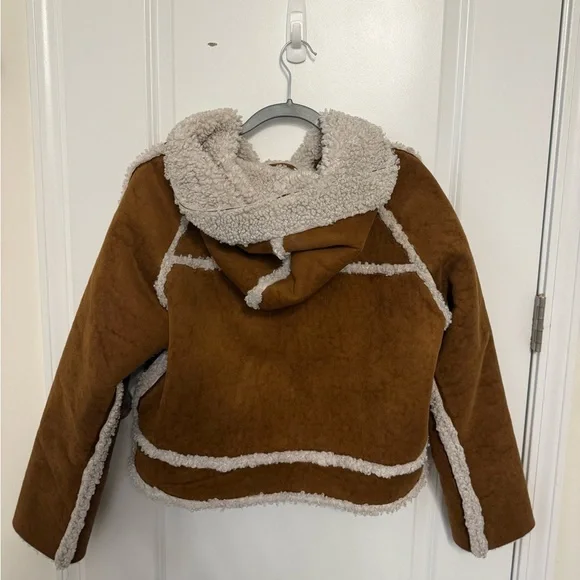 NWOT| Free People We The Free Vegan Exchange Shearling Jacket Coat S New - Picture 2 of 7